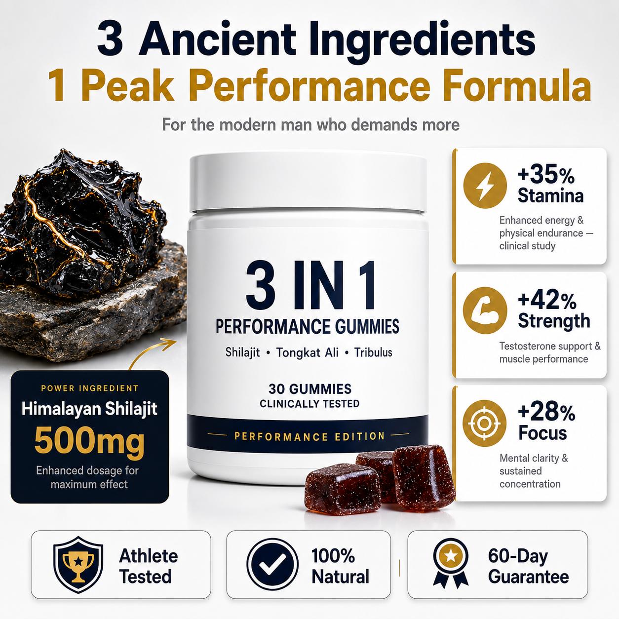 Recovery Support Shilajit Gummies